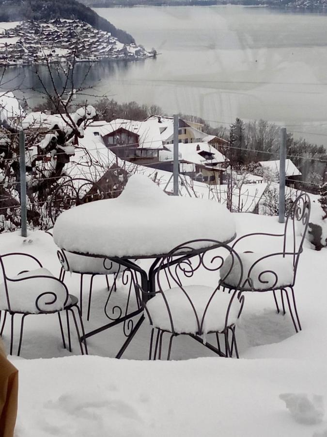 Moderne Unterkunft mit Panoramablick auf Thunersee Krattigen Exterior foto