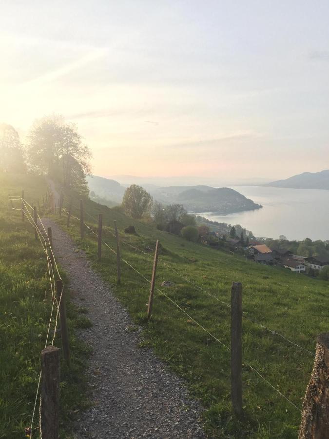 Moderne Unterkunft mit Panoramablick auf Thunersee Krattigen Exterior foto